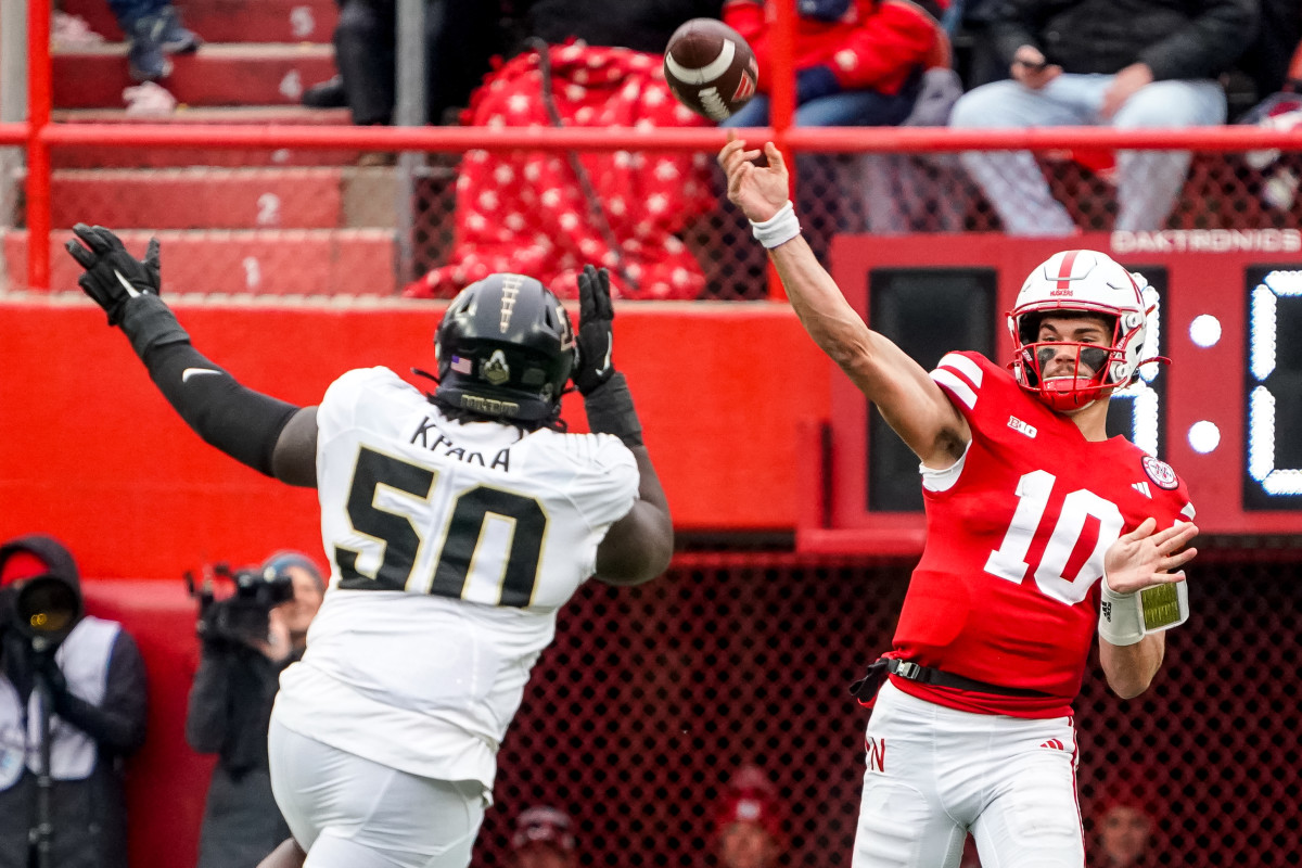 NU vs. Purdue 2023 - Heinrich Haarberg passes